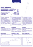 Acura Manual 810 Operating Instructions EN DE FR Cover